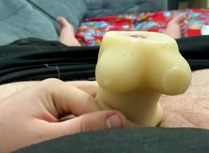 Masturbating My Dick with Sperm