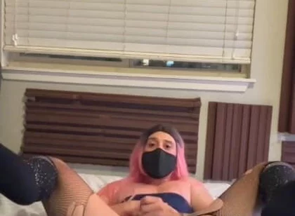 Big Ass CD Sissy Solo Cumshot