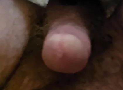 Laid Back POV in Bed with My Shorts Downs and Drop of Precum