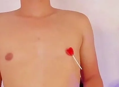 Femboy Let Your Stepbrother's Best Friend Play with His Sweet Nipples