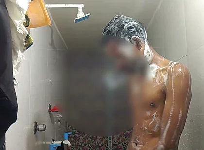 Video of Nagin Bathing in the Bathroom