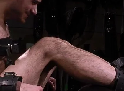 Confident Muscle on Throne: Oiled Feet Tickled with Epilator & Tools