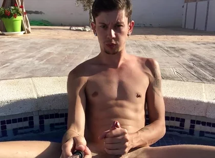 Big Cum Pumping Outdoors