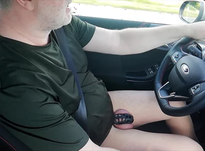 Nylon Fetish in the Dirt Road Search in the Car