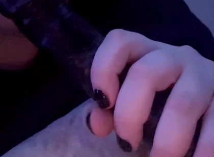 Sucking My Dildo Getting It Nice and Wet