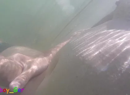 Jerking off Underwater and Pumping Cum Into the Water in a Stunning Mountain Lake