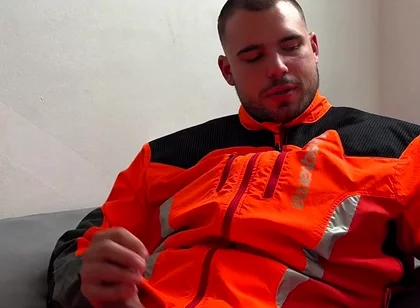 Tyler Blake Hivis Workwear, Muscle Flex, Dildo Play, Jerking off in Gear.