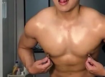 Asian Twink Jerks off Hard on Cam