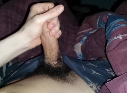 A Strong Erection at Night and a Little Masturbation!