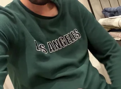 Hot Stepdaddy Jerking off in Bathroom