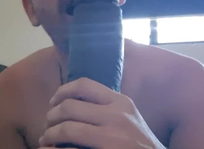 BBC Dildo Suck and Dirty Talk