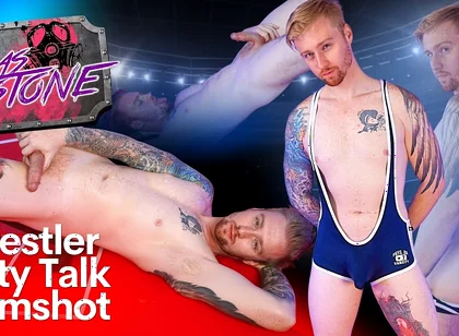Wrestler Dirty Talk Cumshot