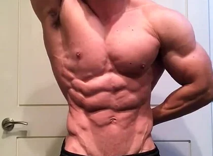 Jacked Bodybuilder Benji Bastian Flexing His Huge, Shredded, Muscles