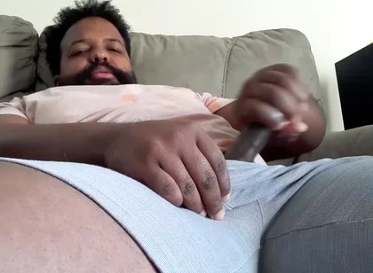 Hot BBC Stepdaddy Strokes It and Moans to Youtube Vid