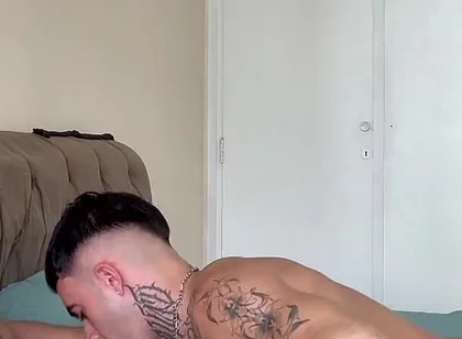 Tatted Papi Fucked by Muscle Bareback Sexy Hung Big Dick Latino
