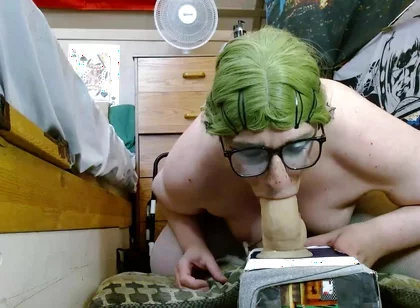 Sissy Sits on Dildo Then Bends Over