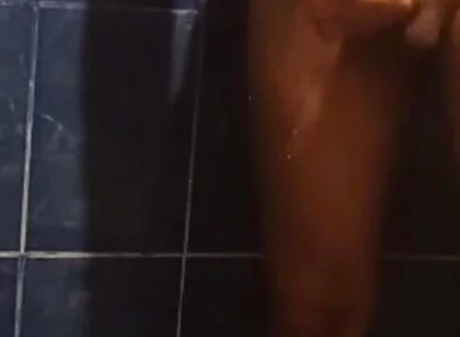 Stroking in the Shower - Tall Tatted Peruvian
