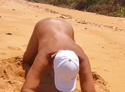Ladysilva Compilation on the Naked Beach Showing off Her Hot Ass