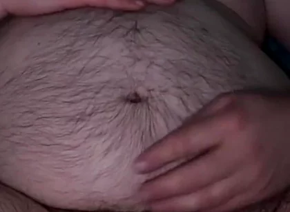 Worship Hairy Big Belly and Sniffing Yellow Piss-stained Undies