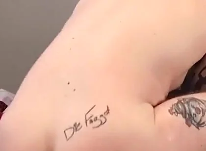 Muscle Bear Cums While Getting Fucked by Tattooed Stud