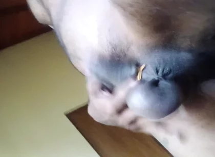 Uncut Cock an Balls Pressure Ring Swing