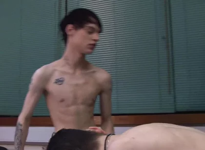 Bareback Business Twink Threeway Fuck