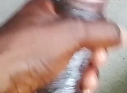 Stroking My BBC Hard Till I Cum