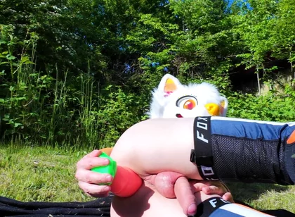 Horny Twink Uses Carrot in His Hole