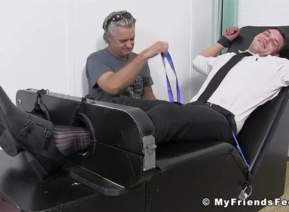 Business Gay Restrained By Foot Fetish Dominant Master