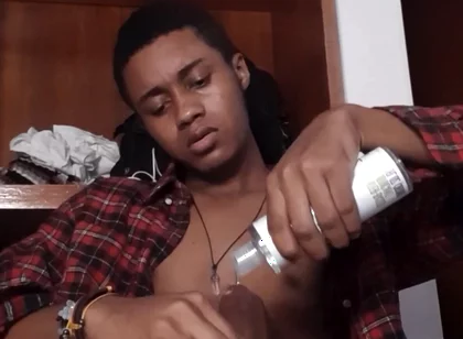 Horny BBC Guy Stroking Until Explosive Load in His Room - Face Visible