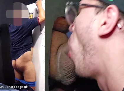Straight, Married and Uncut App Driver Was Near Gloryhole and Decided to Relieve Himself!