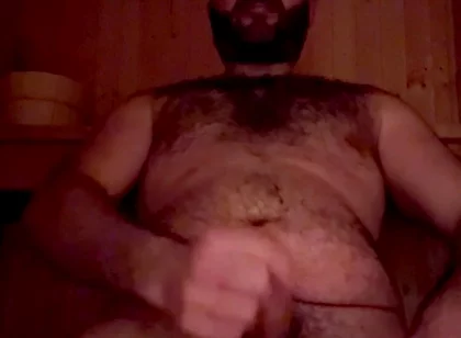 The House I’m Staying in Has a Sauna! Couldn’t Help Myself and Have a Massive Wank in It!