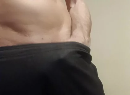 Showing off My Cock in Joggers