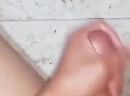 A Passionate POV Handjob with a Pleasurable Vibe in the Bathroom