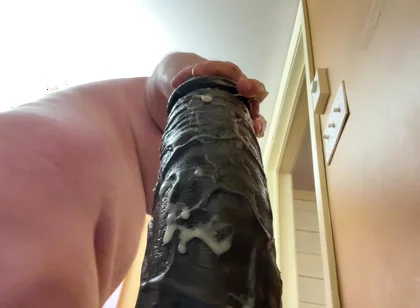 Massive huge dildo up my ass