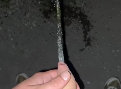 Teen Boy Pissing Outdoor