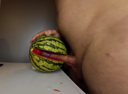 My Way of Beeing a Vegan. Fucking a Watermelon
