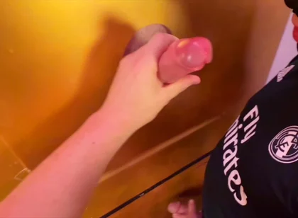 Xl Cock Double Blowjob at the Gloryhole