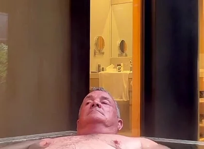 Stripping Down and Getting in the Hot Tub.
