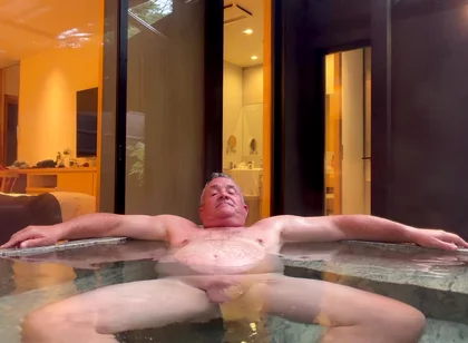 Stripping Down and Getting in the Hot Tub.