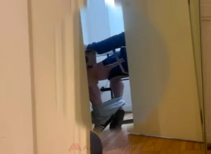 Caught My Straight Flatmate Jerking off to Porn