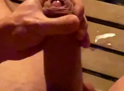 Jacking off in the Hotel Sauna