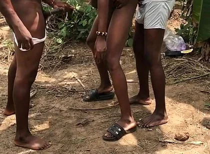 A Twink Fuck Two African Tops with Long Cock Alone