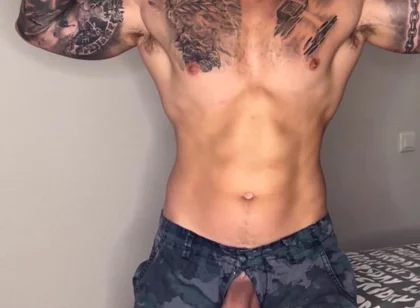 My Big Military Cock Cums with No Touch and Talking Dirty