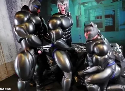 Superhero puppies boys orgy