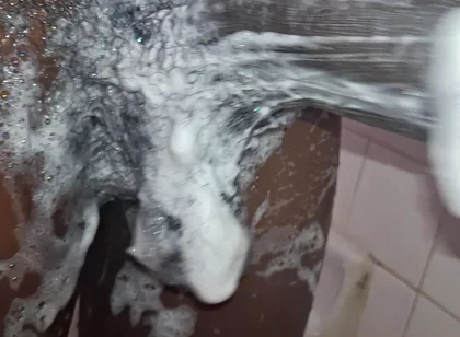 Cms Cleaning His Big Black Uncut Cock