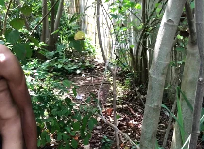 Threesome Outdoor Fuck Inside the Bush