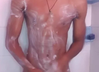 Wet BBC in Shower Fucking My Fleshlight Until Cumshot Black20one