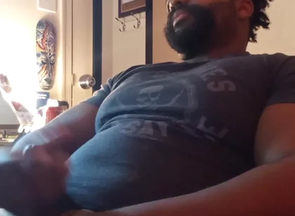 BBC Bear Cam Show Jerk and Cum