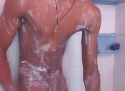 Wet BBC in Shower Fucking My Fleshlight Until Cumshot Black20one